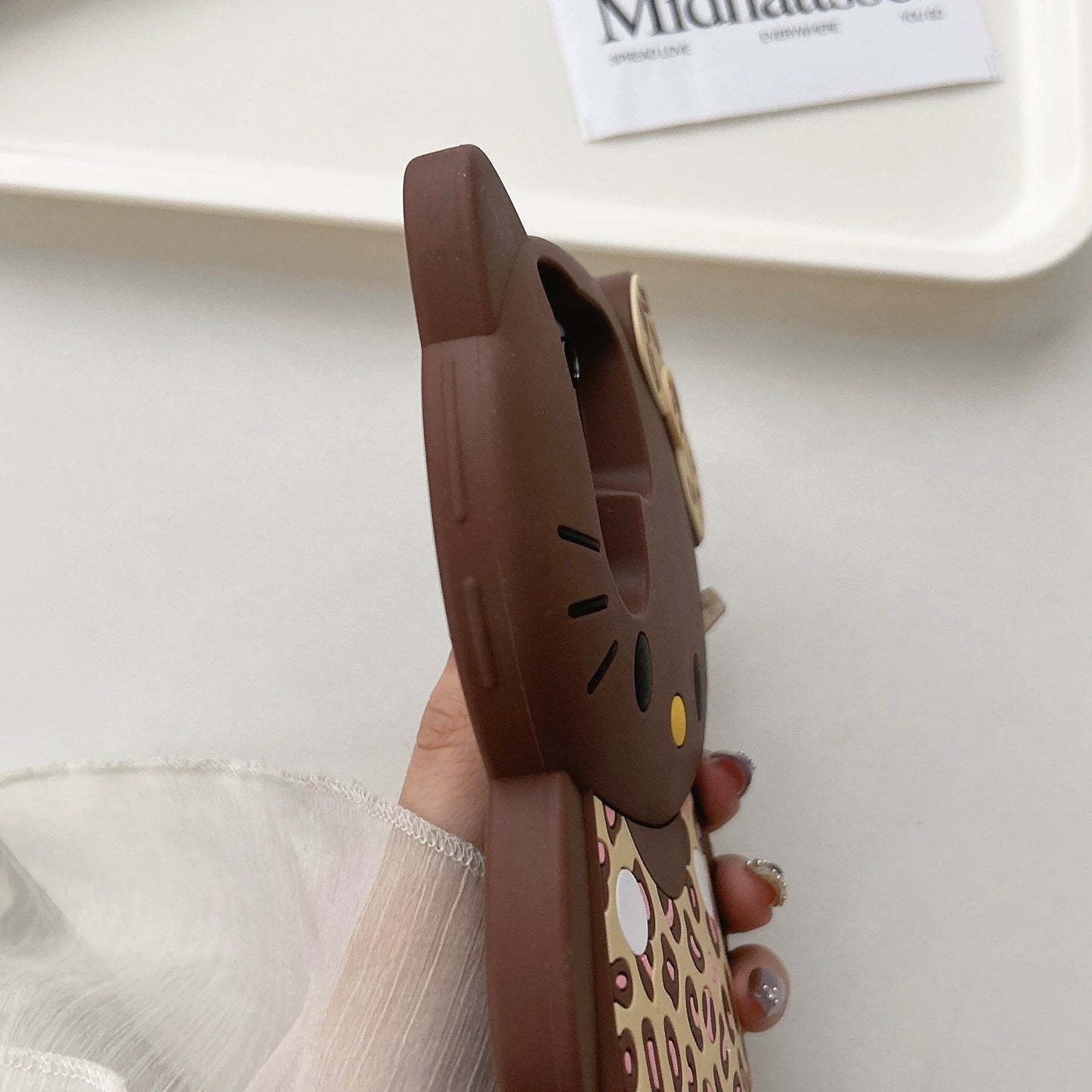 Coque de téléphone Samsung à motif léopard et nœud papillon chat