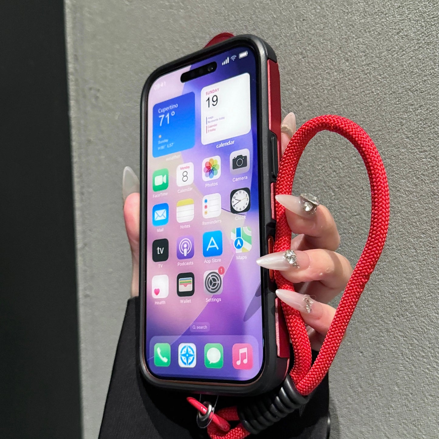 Slide-Cover, Rotating Magnetic Stand, and Lanyard Phone Case