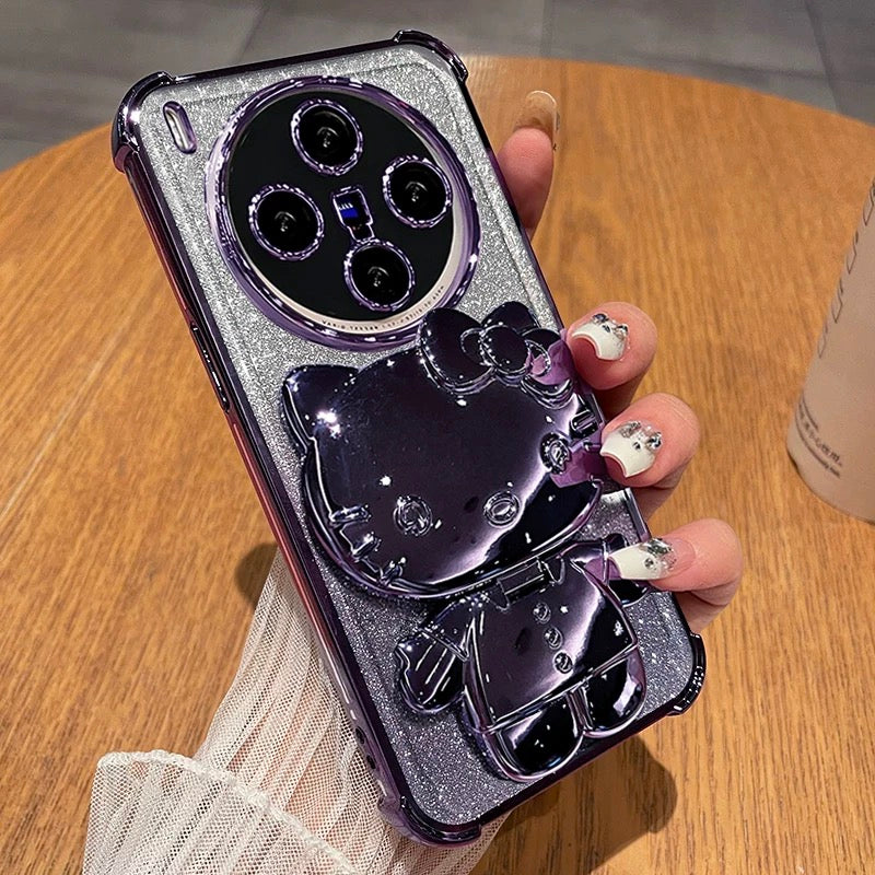 Android Kitty mirror stand phone case