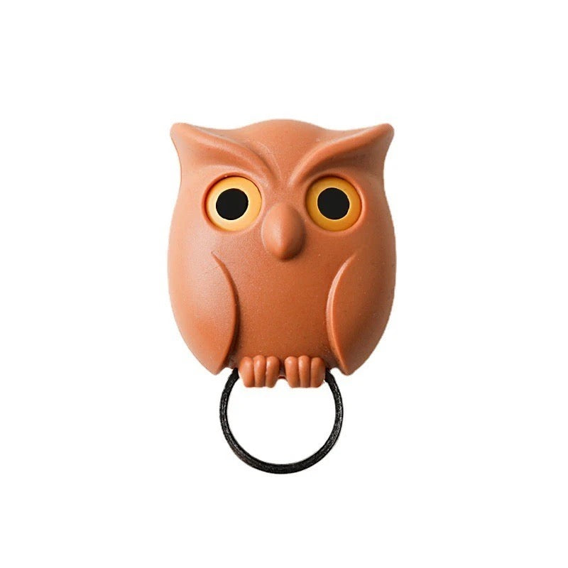 Creative owl punch-free magnetic hook