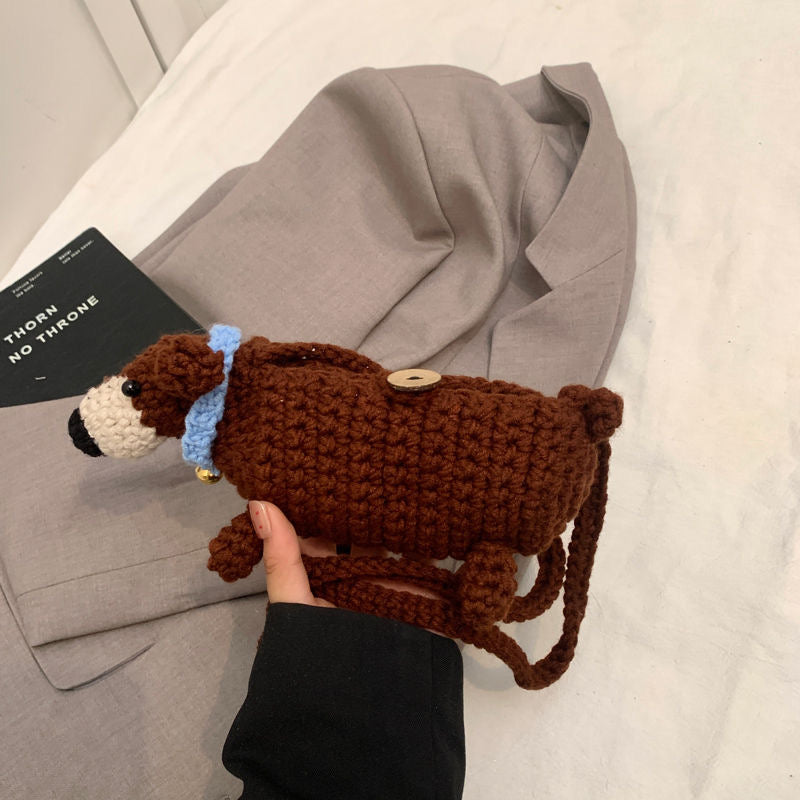Dachshund Hand-woven Cell Phone Coin Bag