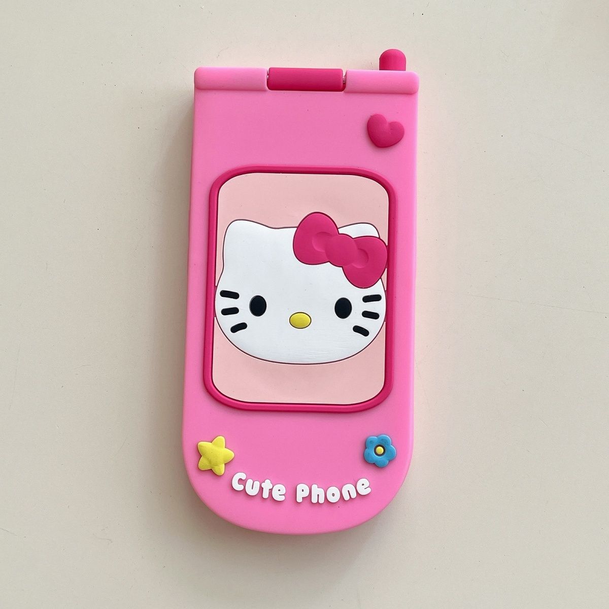 Pink Hello Kitty Flip Phone Case with Mirror