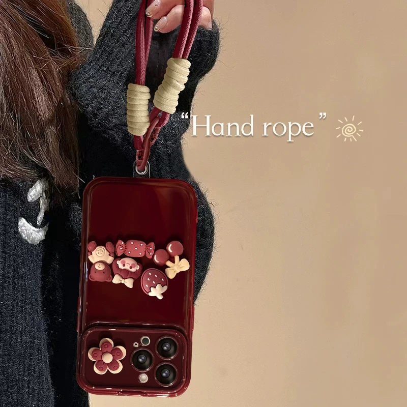 Чохол для телефону з відкидним дзеркалом Rose Girl