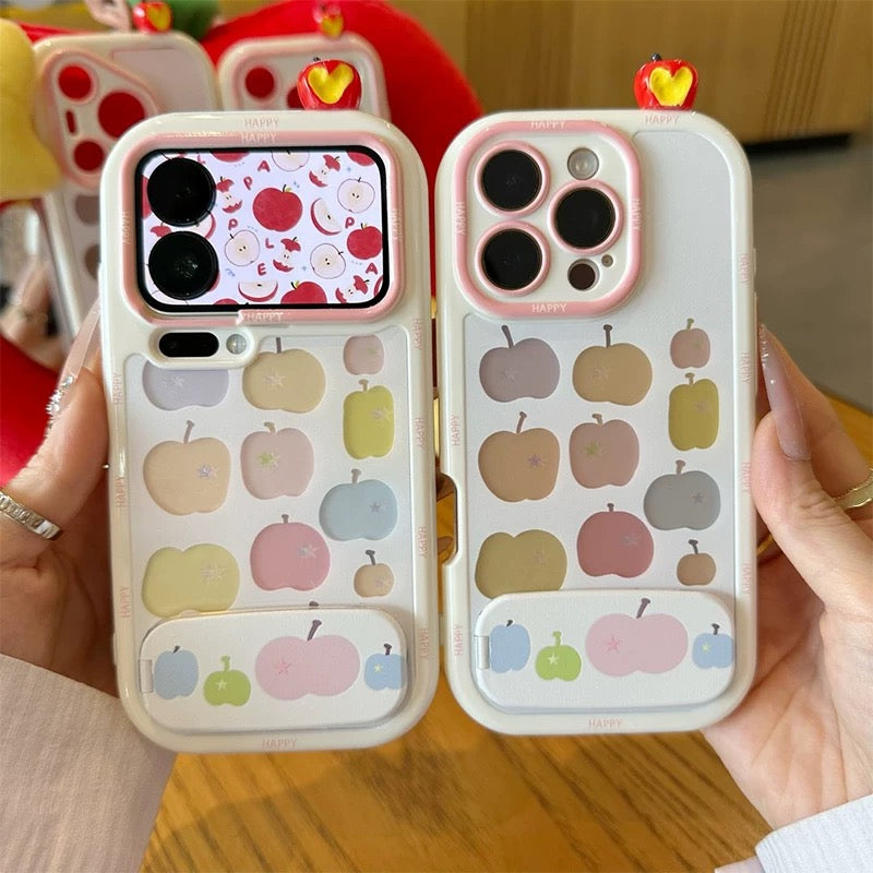 Étui de téléphone creux avec support miroir Apple