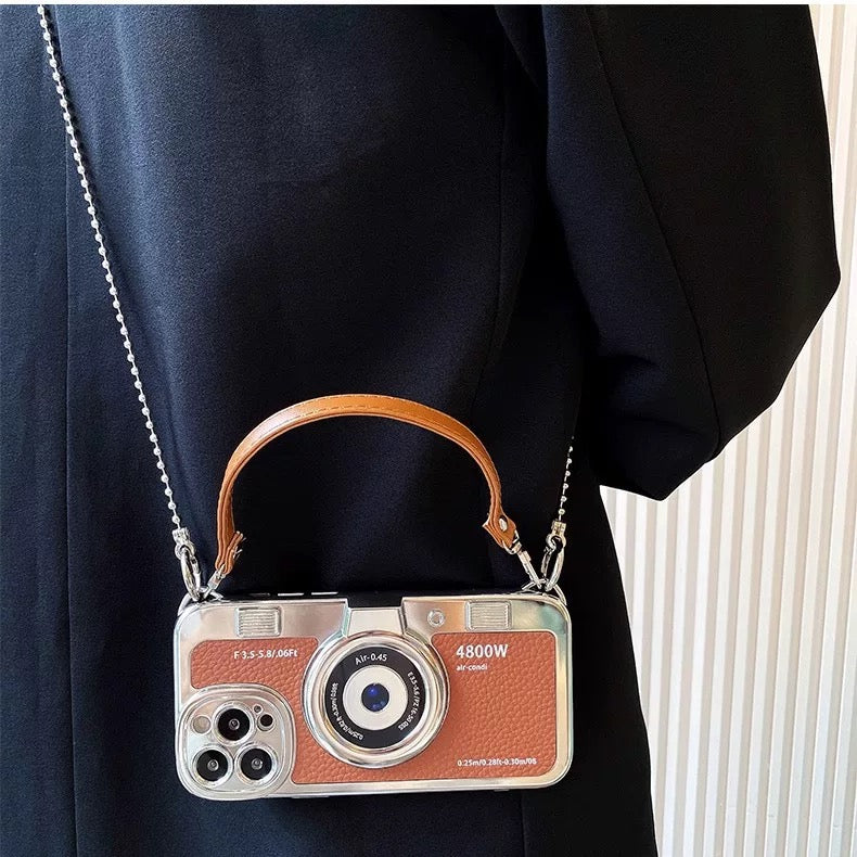 Multi-Color Camera-Style Phone Case with Hand/Crossbody Strap