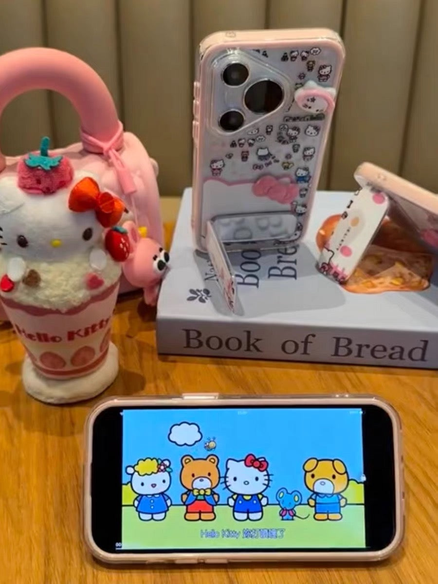 Full-screen Kitty mirror stand phone case