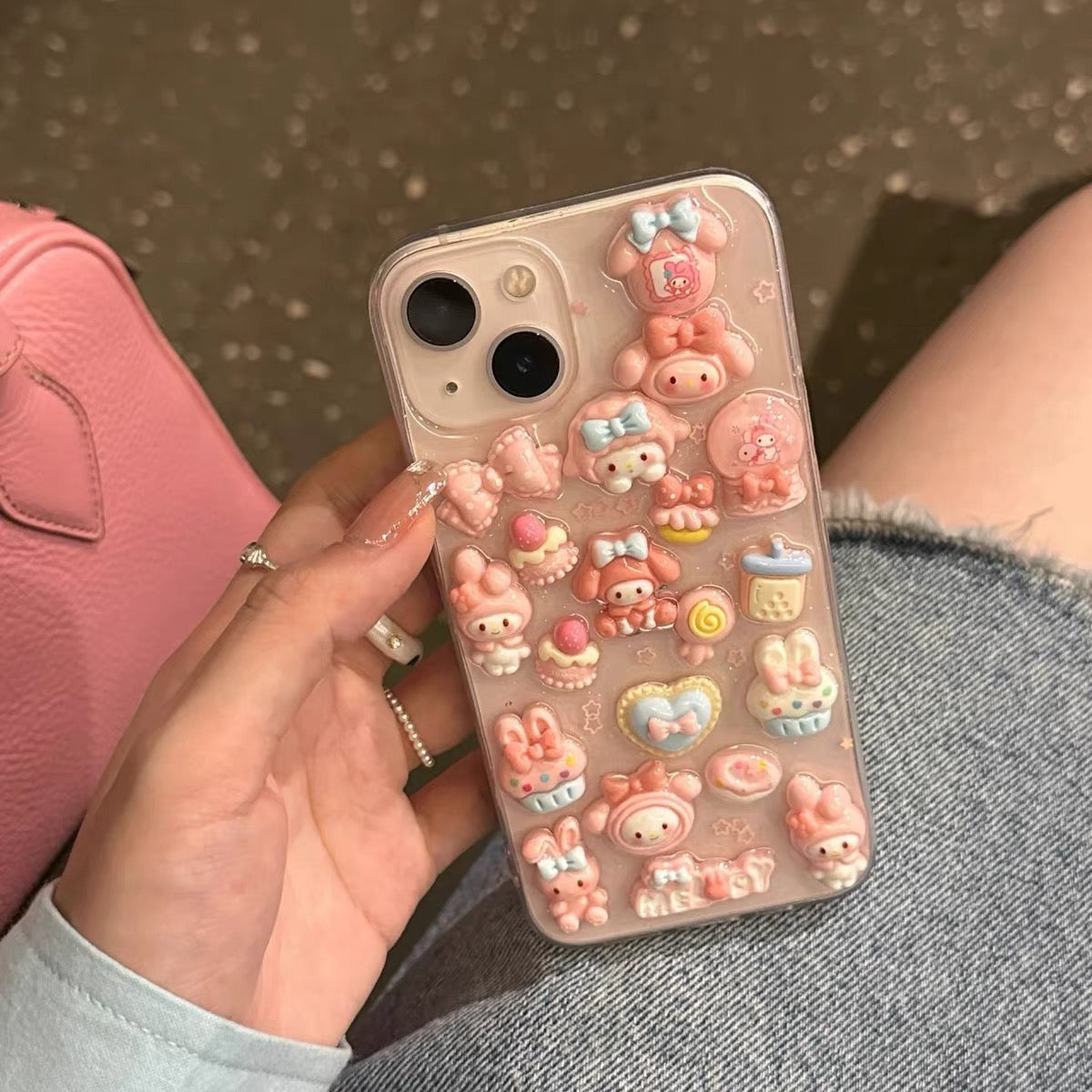 3D Epoxy My Melody & Kuromi Phone Case
