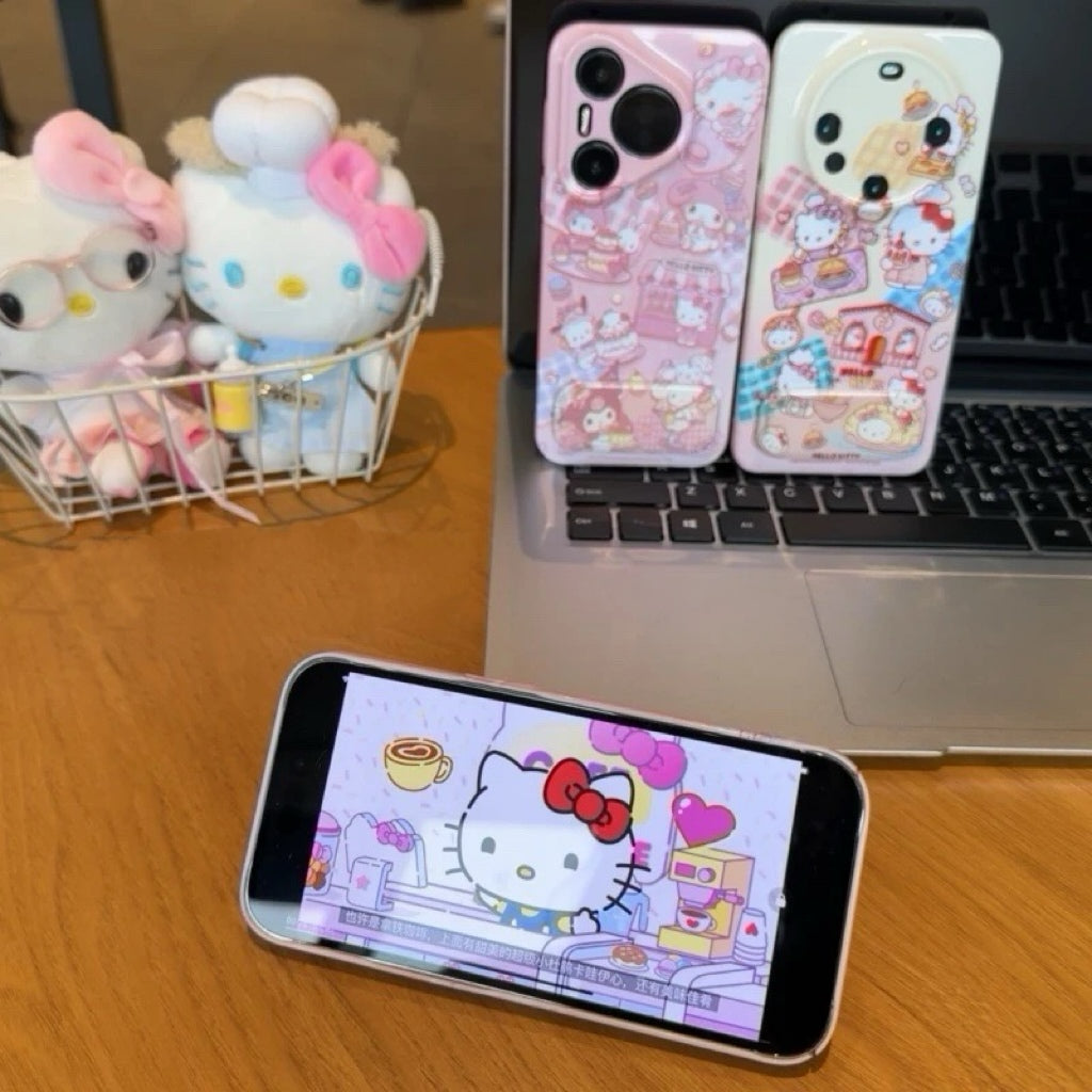 My Melody & Hello Kitty Mirror Stand Phone Case