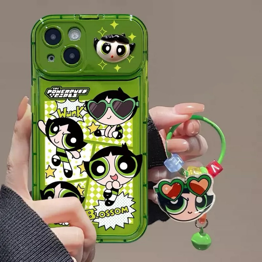 The Powerpuff Girls Flip-Top Mirror with Figurine Embellishment and Pendant