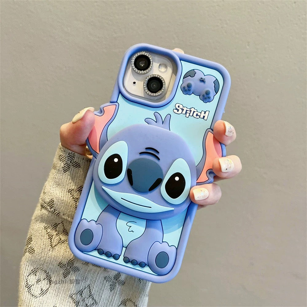 Stitch Flip-Mirror Stand Phone Case