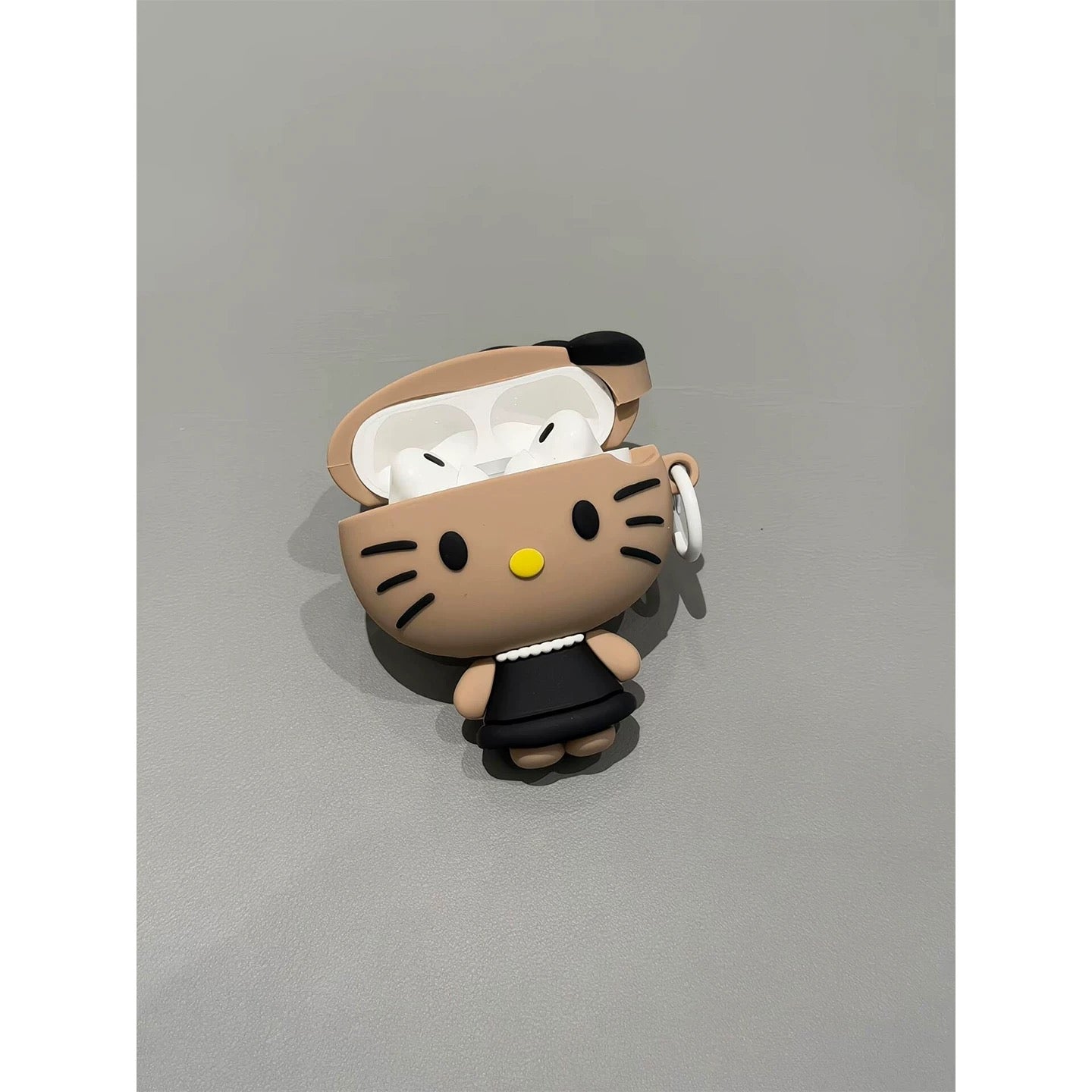 Kitty black lanyard charm, Apple earphone protective case