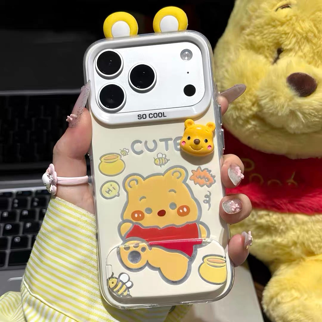Lotso and Winnie the Pooh Mirror Stand Phone Case