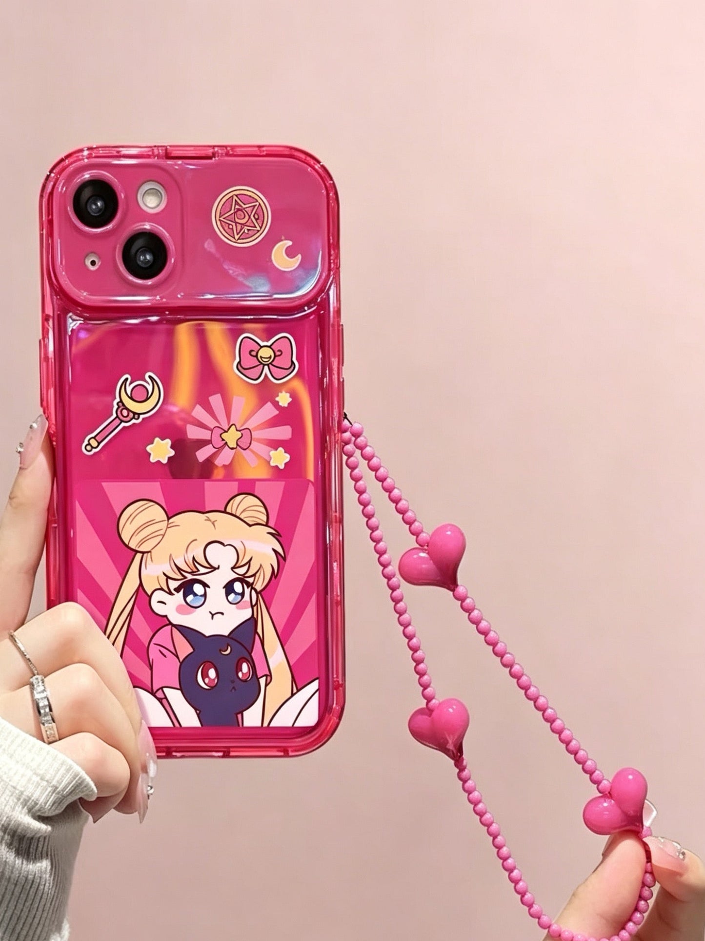 Cute Girl Style Flip-Mirror Phone Case