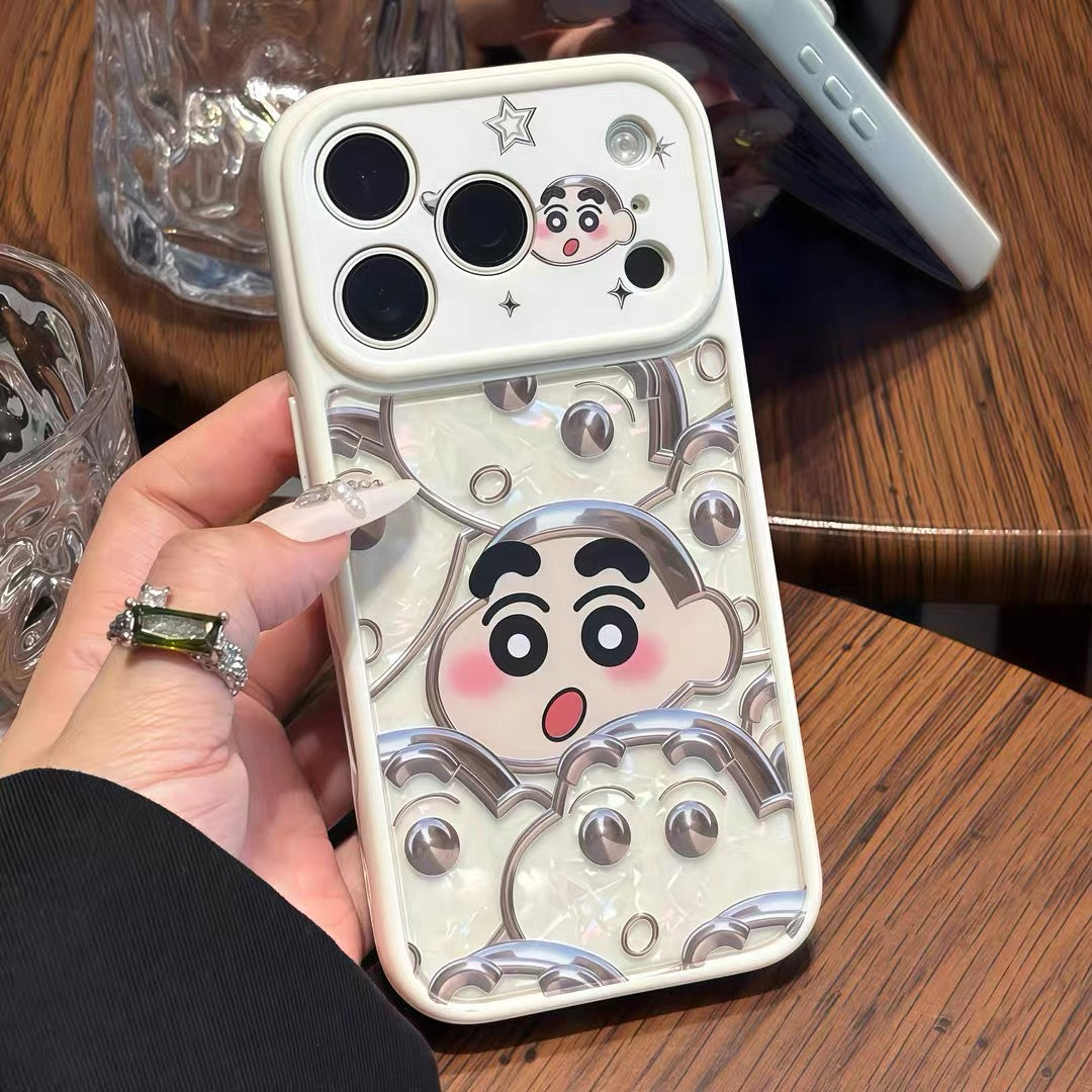 Shell-style Crayon Shin-chan & Hello Kitty phone case