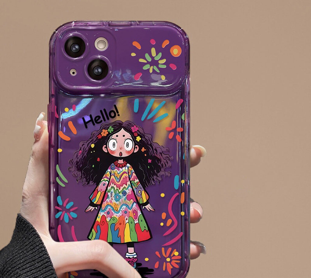 Graffiti Girl Flip Mirror Phone Case