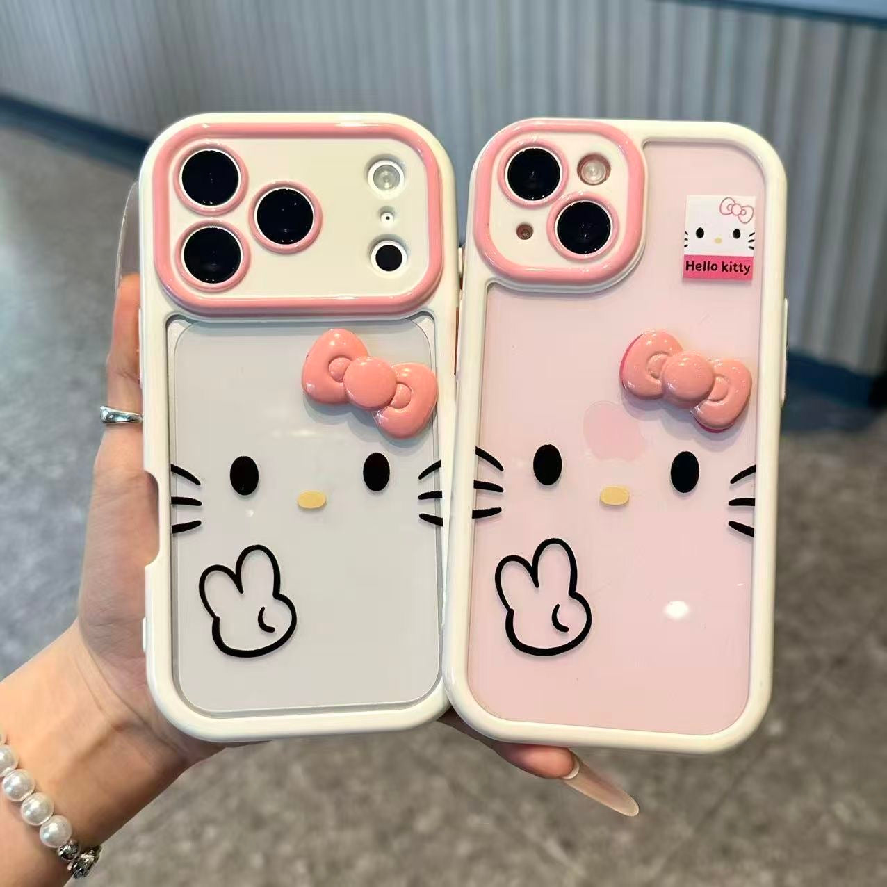 Cute blushing Hello Kitty phone case