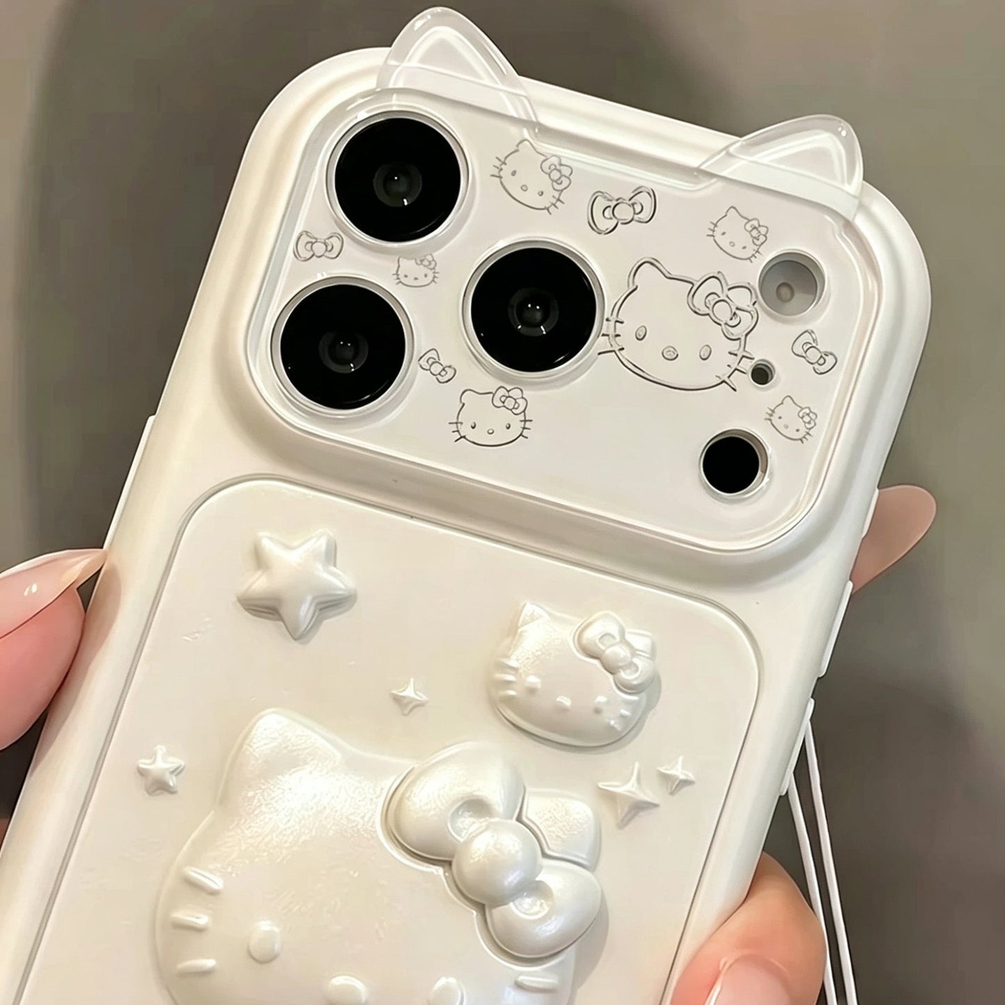 Cat-ear Hello Kitty phone case
