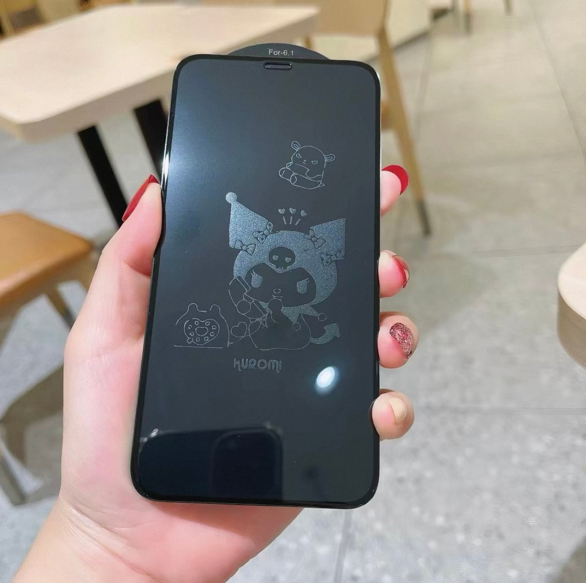 Samsung Cartoon-Themed Tempered Glass Screen Protector (Privacy/Anti-Peep)