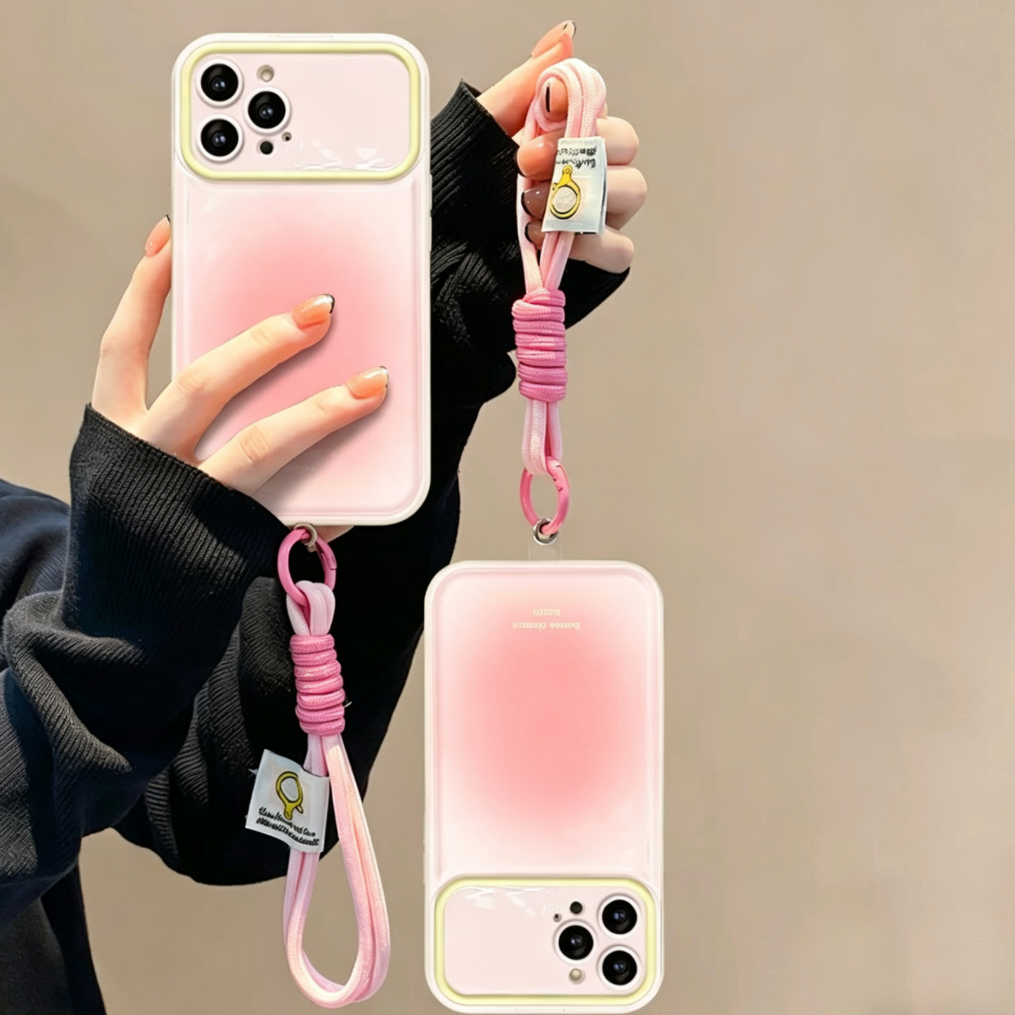Pink Portable Mirror and Stand Phone Case