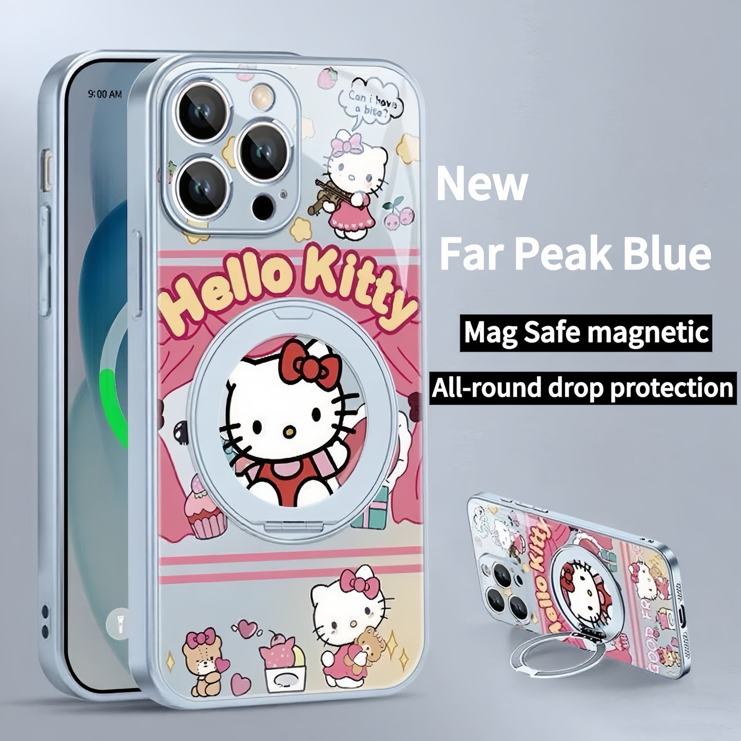 Girly Kitten Magnetic Holder Phone Case