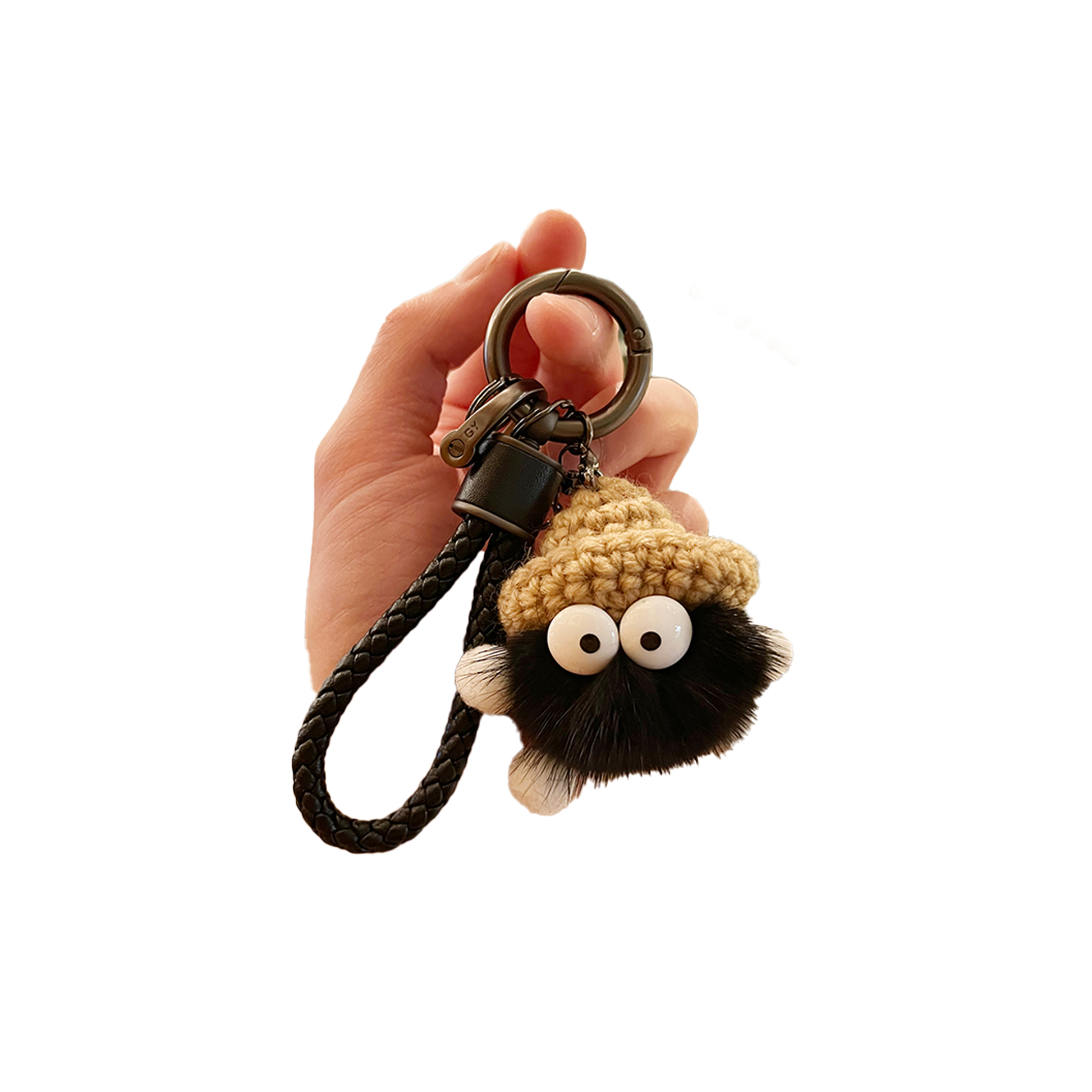 Small coal briquettes bag pendant