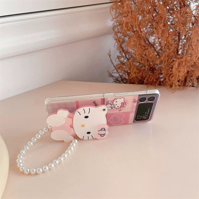 Android Kitty Cat Mirror Stand Phone Case