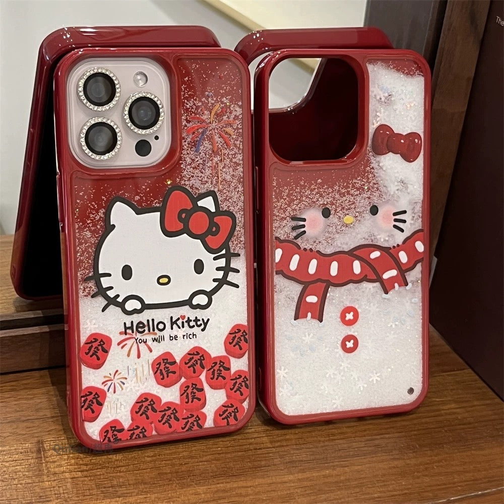 눈송이 모래늪 고양이 팔찌 휴대폰 케이스