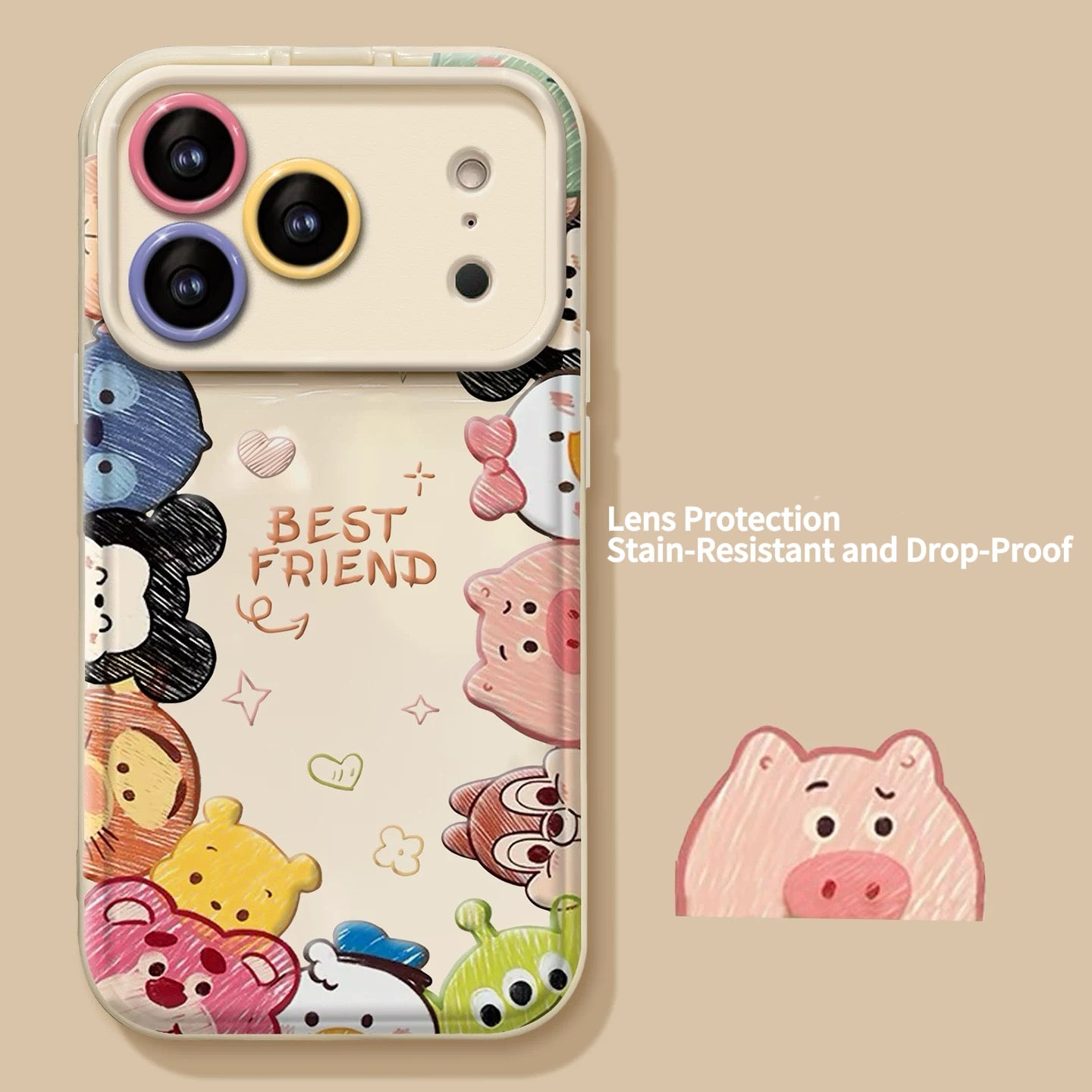 Lotso & Winnie the Pooh Flip-Mirror Phone Case