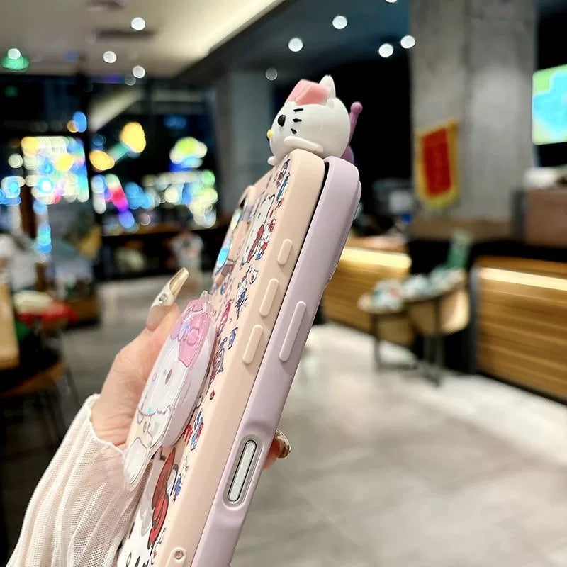 Samsung Hello Kitty & Kuromi Mirror Bracelet Phone Case