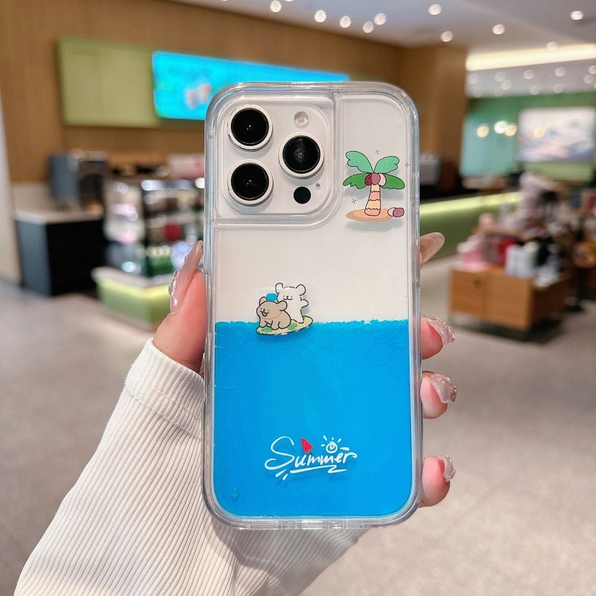 Creative couple surfing puppy Apple phone case