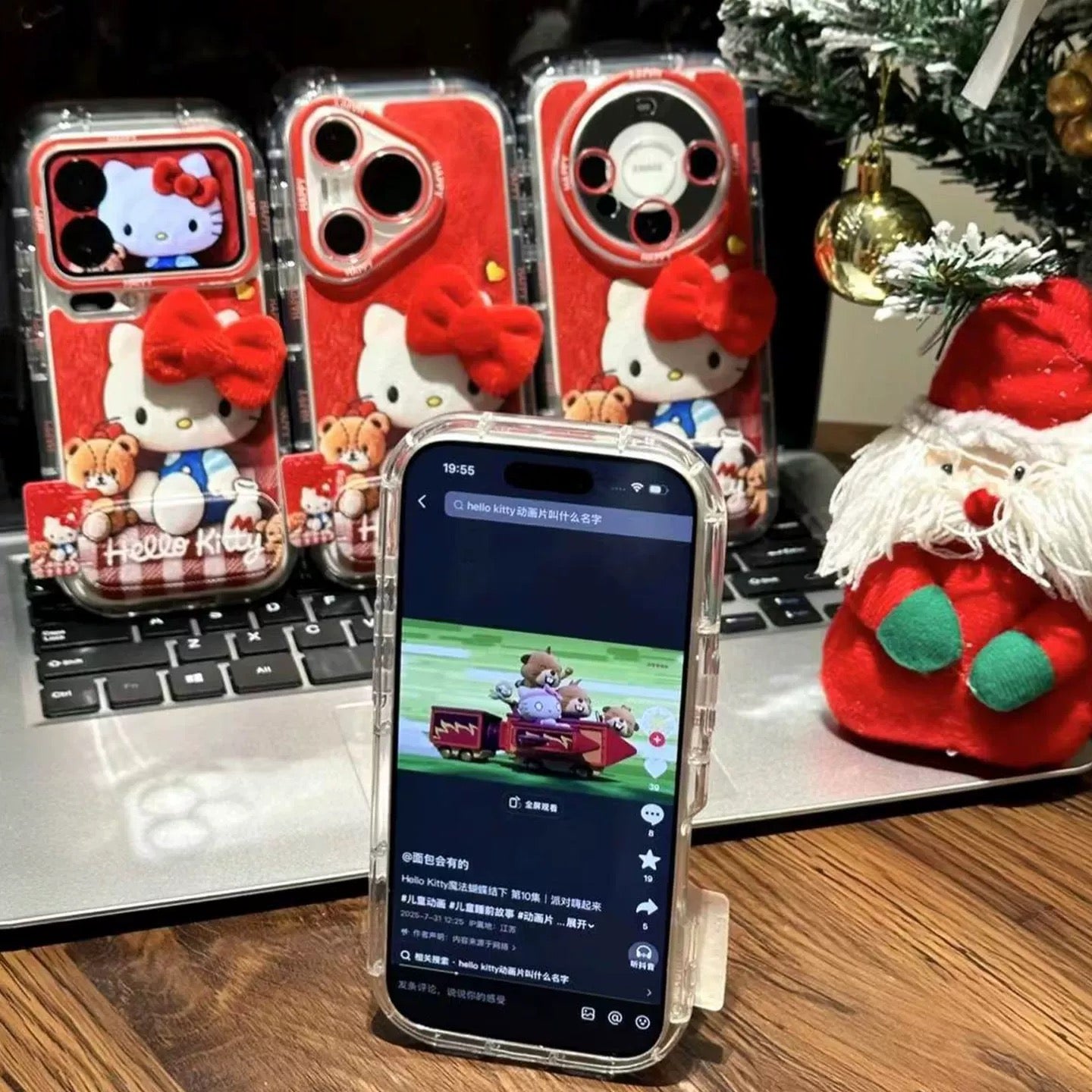 Bow-tie Kitty bear phone case