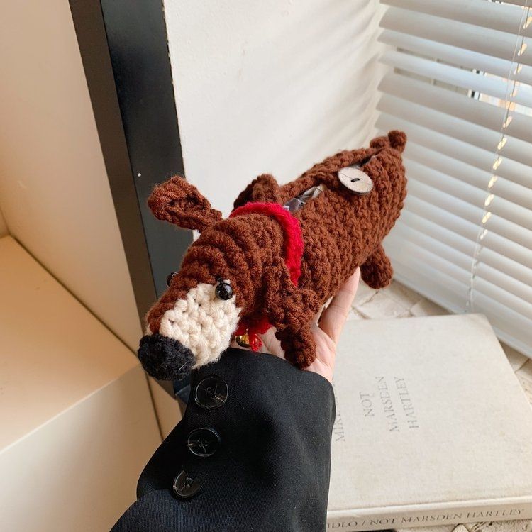 Dachshund Hand-woven Cell Phone Coin Bag
