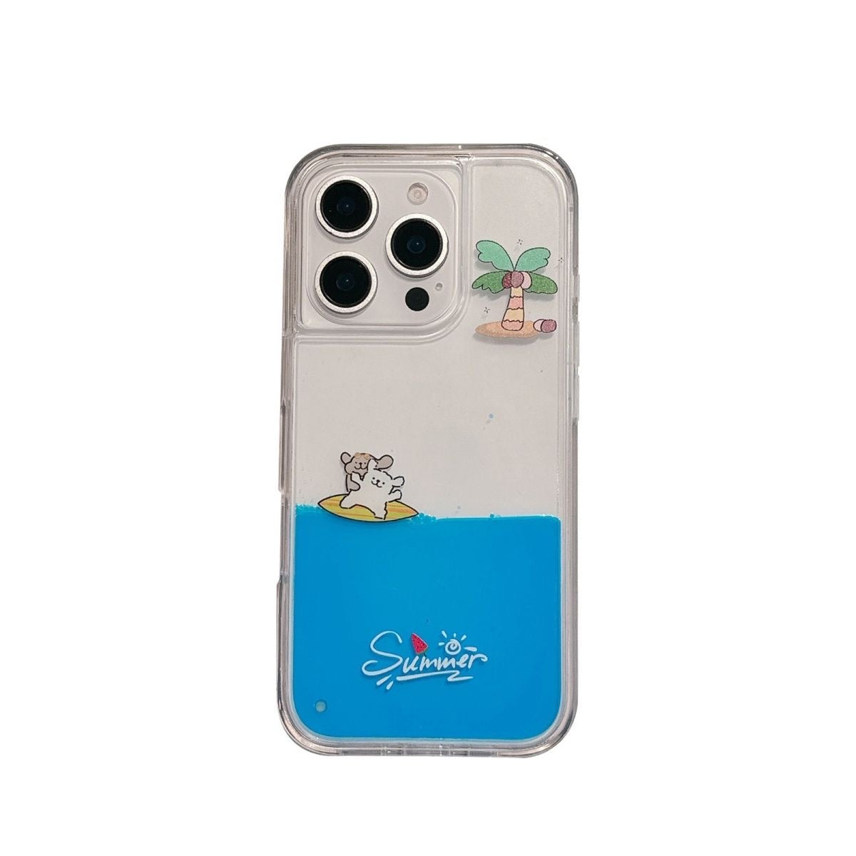 Creative couple surfing puppy Apple phone case