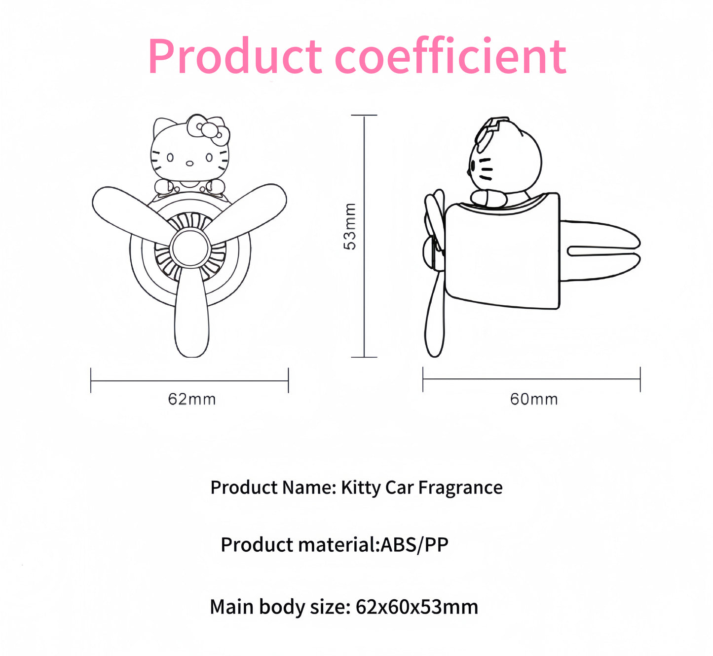Kitty Pilot Air Vent Car Fragrance