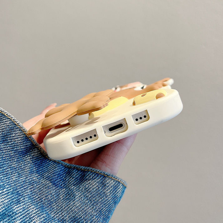 Creative cute handshake cat and mouse iPhone case
