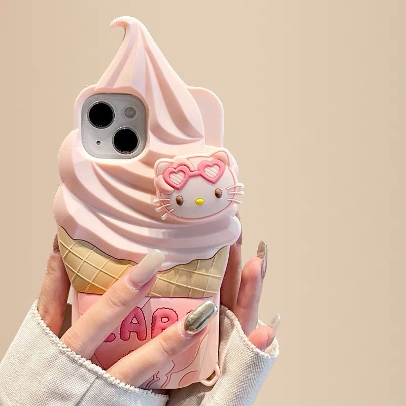 Custodia per iPhone a forma di gattino gelato