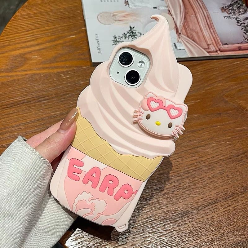 Custodia per iPhone a forma di gattino gelato