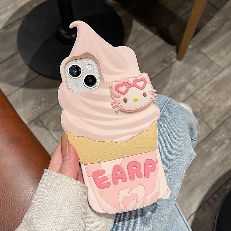 Custodia per iPhone a forma di gattino gelato