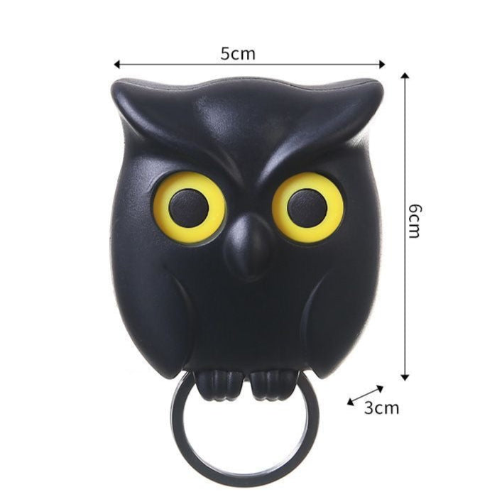 Creative owl punch-free magnetic hook
