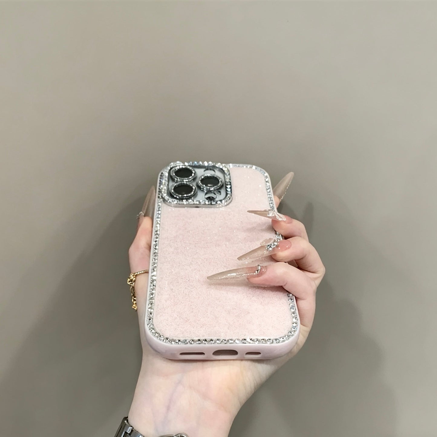 Fully covered double-sided diamond lens film mobile phone case