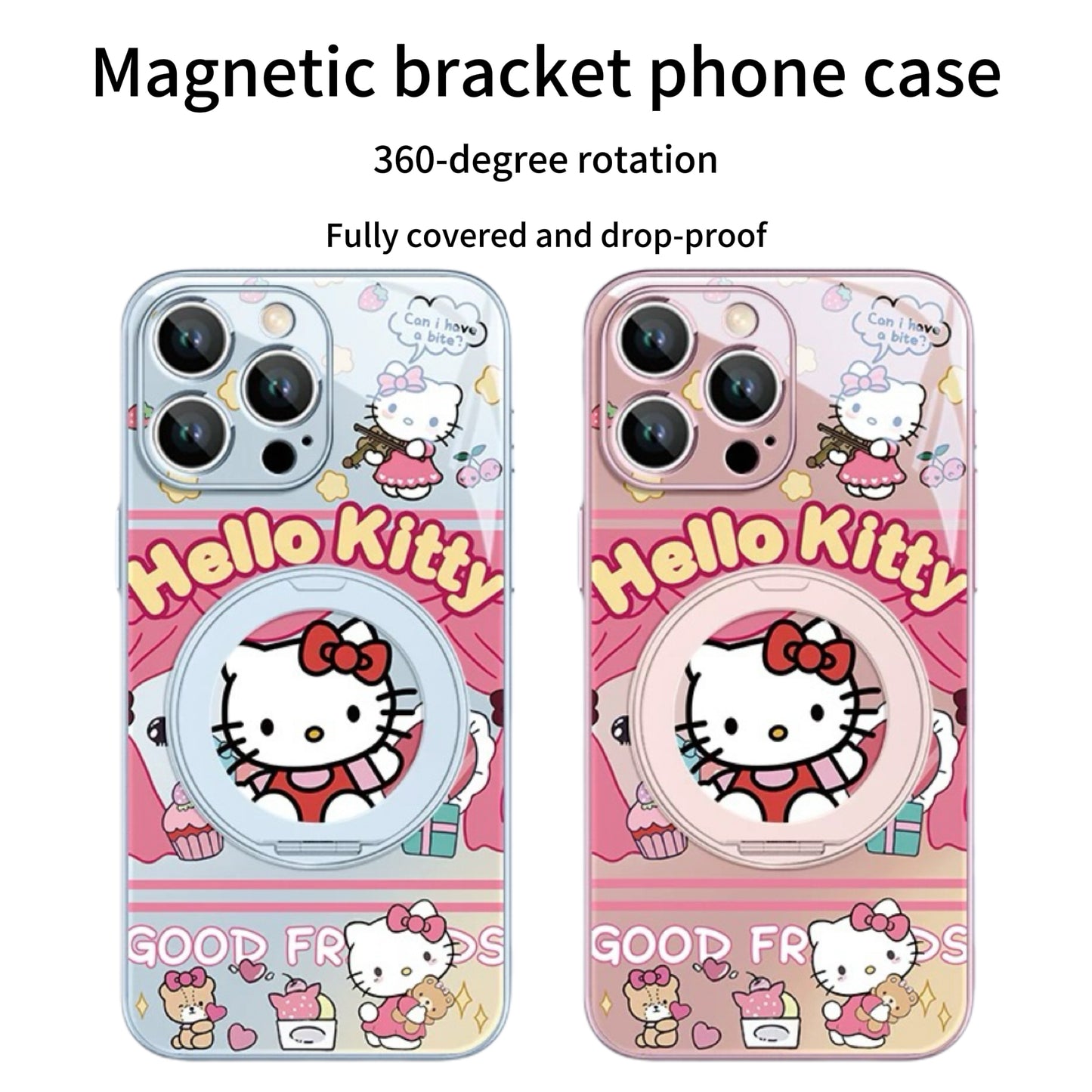 Girly Kitten Magnetic Holder Phone Case