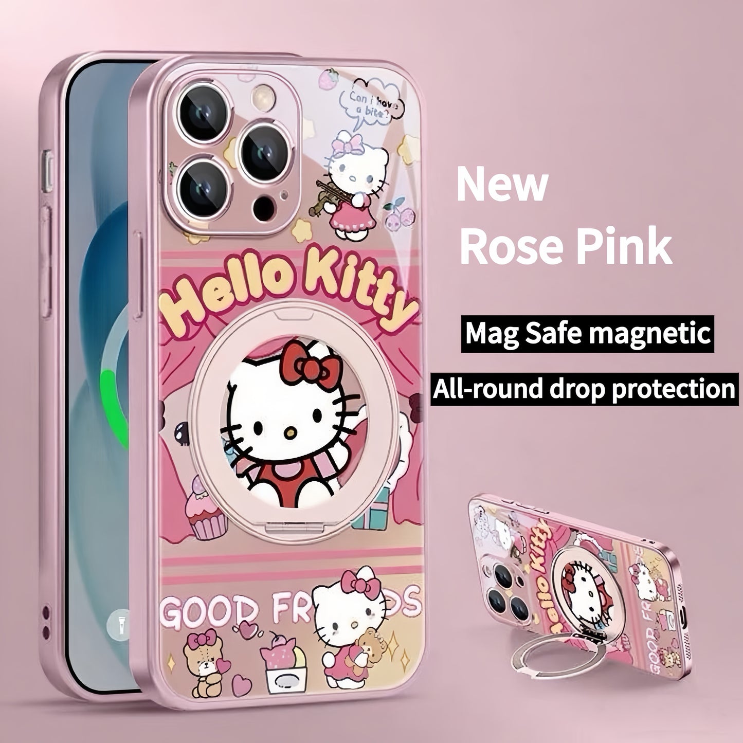 Girly Kitten Magnetic Holder Phone Case