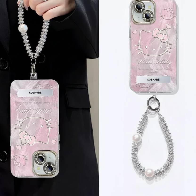 Coque de téléphone rose chaton