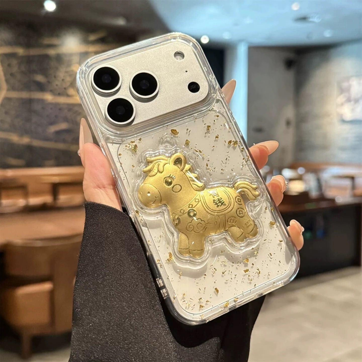 Phone case with the design "Get rich immediately"