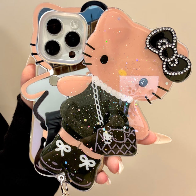 Cartoon sliding mirror Kitty phone case