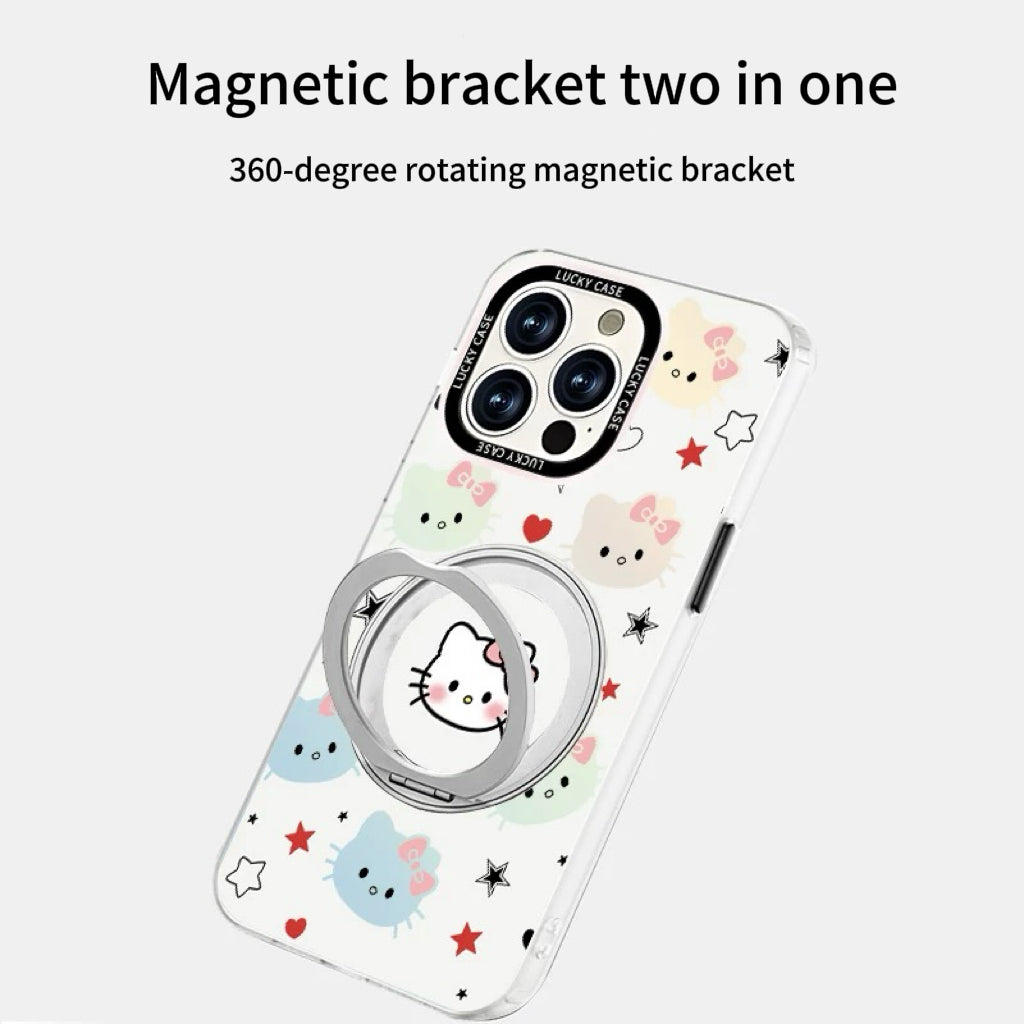 グラデーションキティマグネット式スマホケース