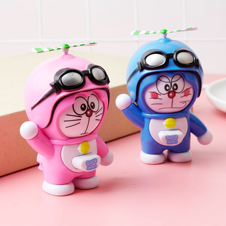 Doraemon press to change face doll pendant