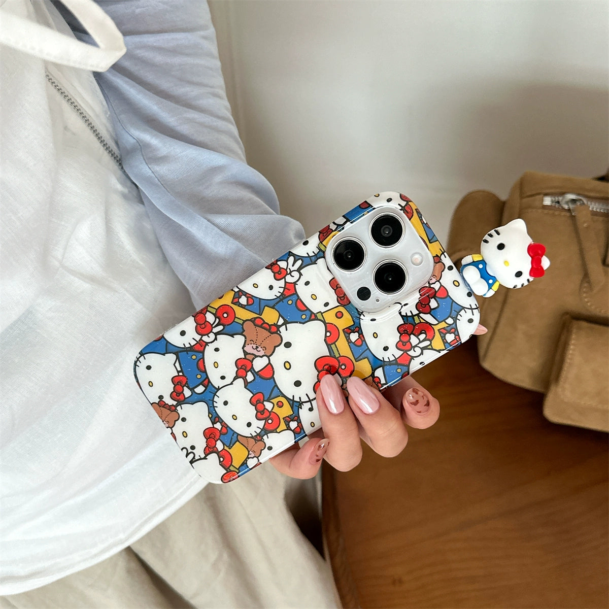 Cute full screen driving kitty phone case