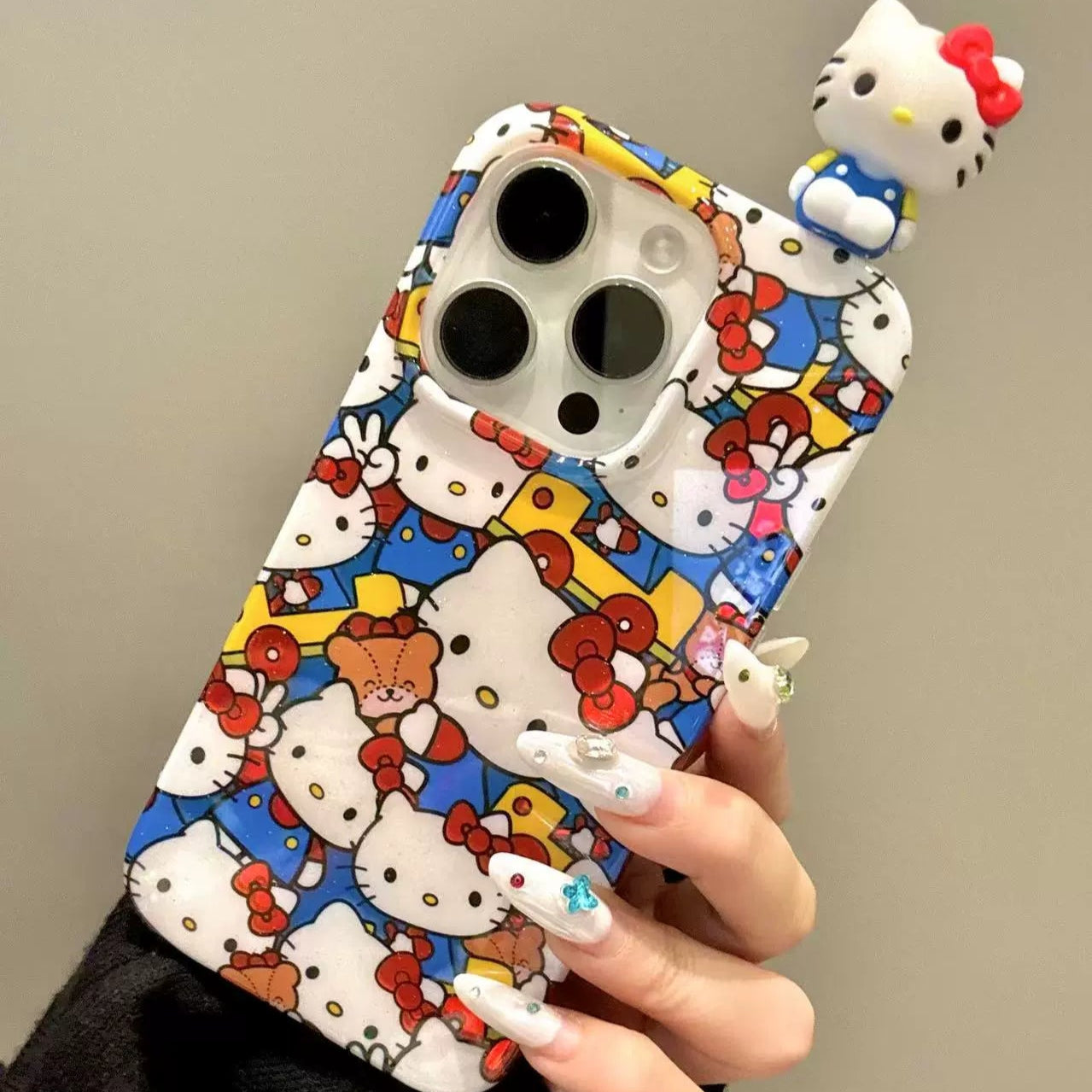 Cute full screen driving kitty phone case