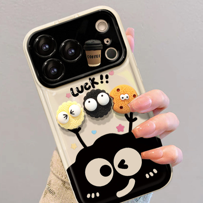 Briquettes and Coffee Flip Phone Case with Mirror and Stand